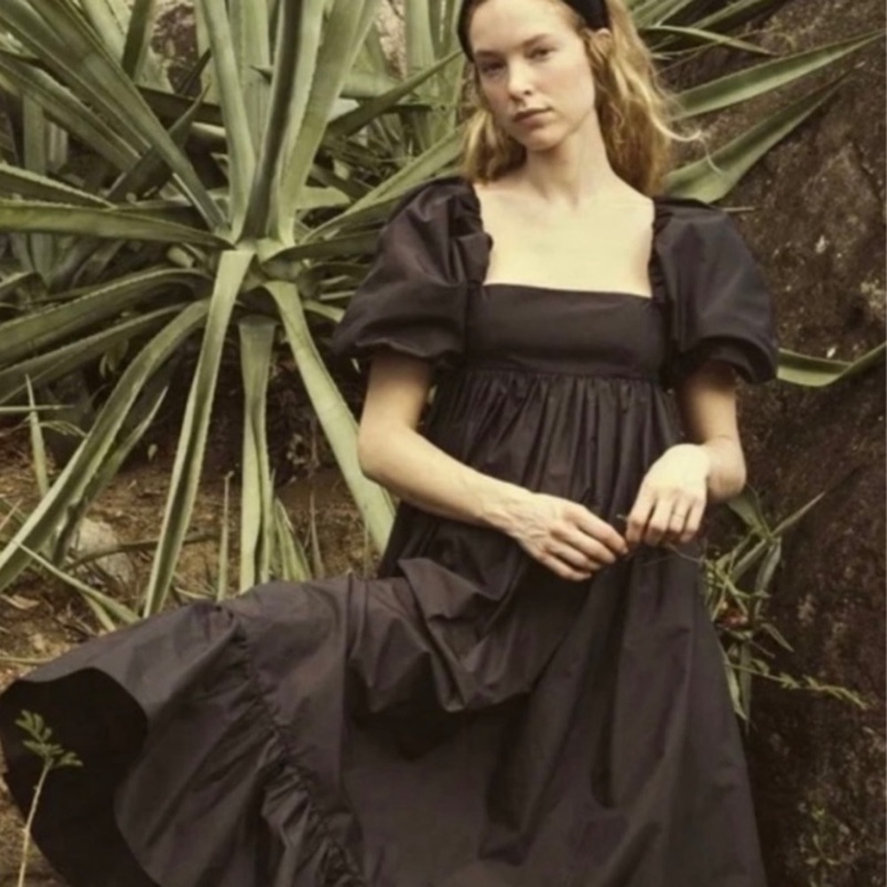 Doen Rare Black Cecelia Silk Dress